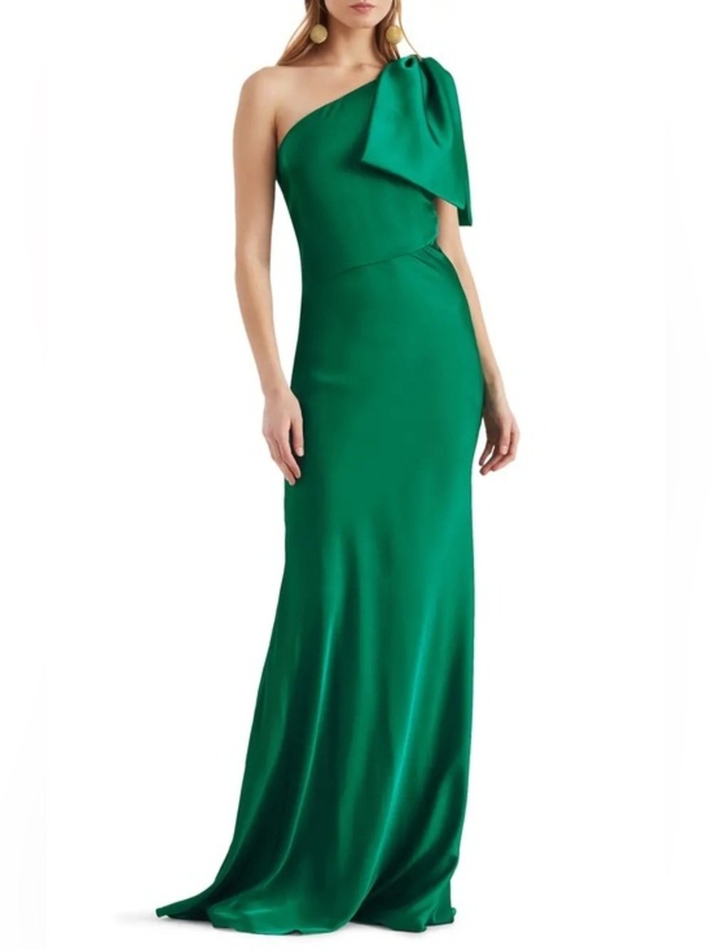 Sachin & Babi Aubrey One-Shoulder Bow Gown Size 10